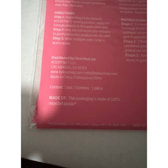 NEW KOURTNEY Kellar Self-Tan Application Mitt - Soft Velvet ONE MITT - Picture 5 of 10